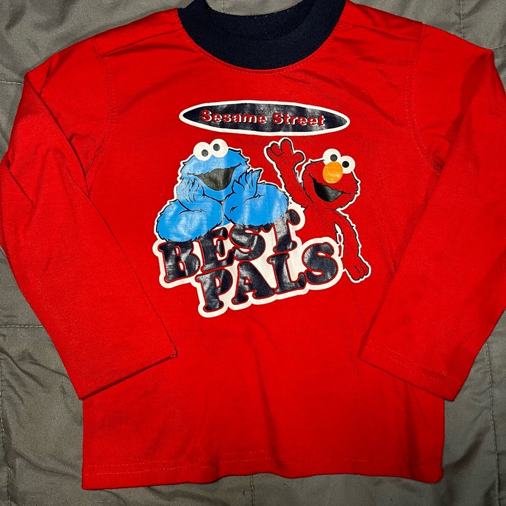 Vintage Y2K 2006 Sesame‎ Street Best Pals Long Sleeve Tee